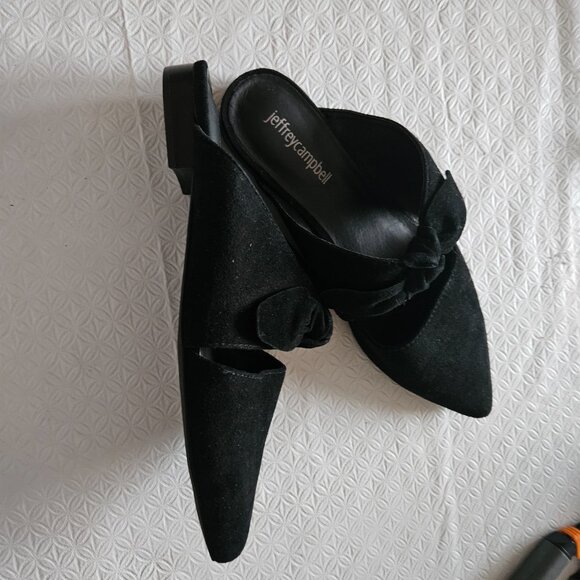 Jeffery Campbell Black Suede Flats - Picture 2 of 5